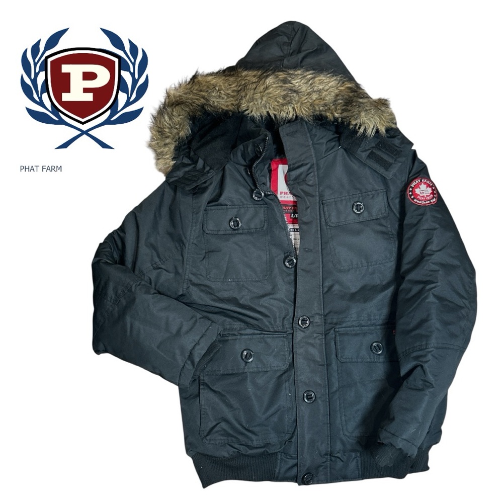 Phat Farm Men’s Weather Gear Hooded Winter Coat -‎ Size S